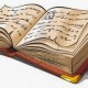 4524121-antiguo-libro-abierto-con-letra-cursiva-o-folio-manuscrito-antiguo-ilustracion-vectorial